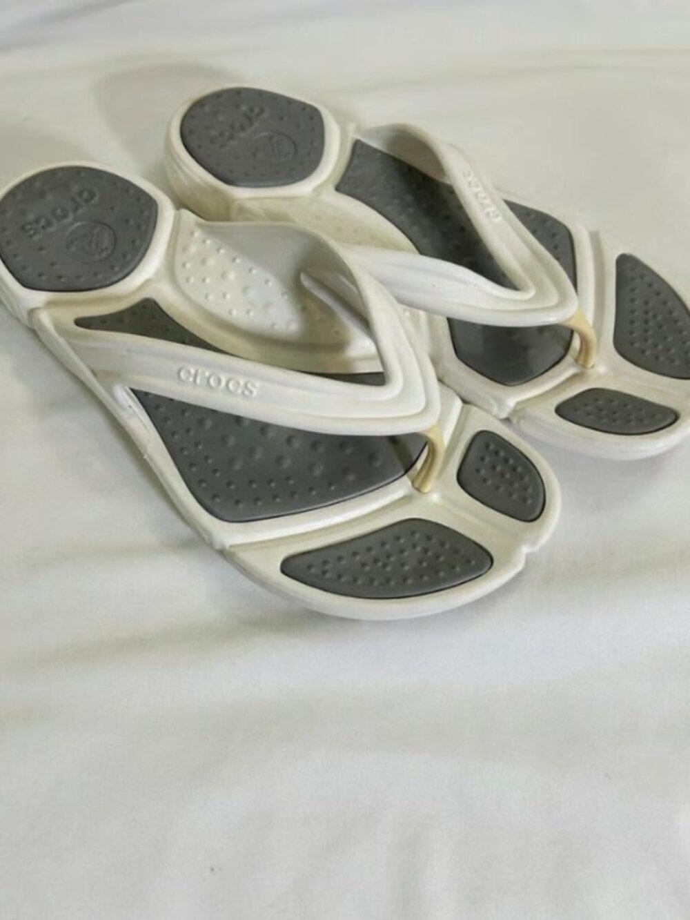 Crocs flip-flops white m 8/w 10